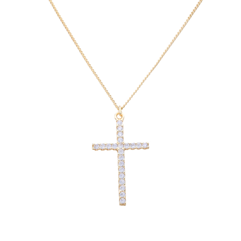 Classic Crystal Cross Necklace