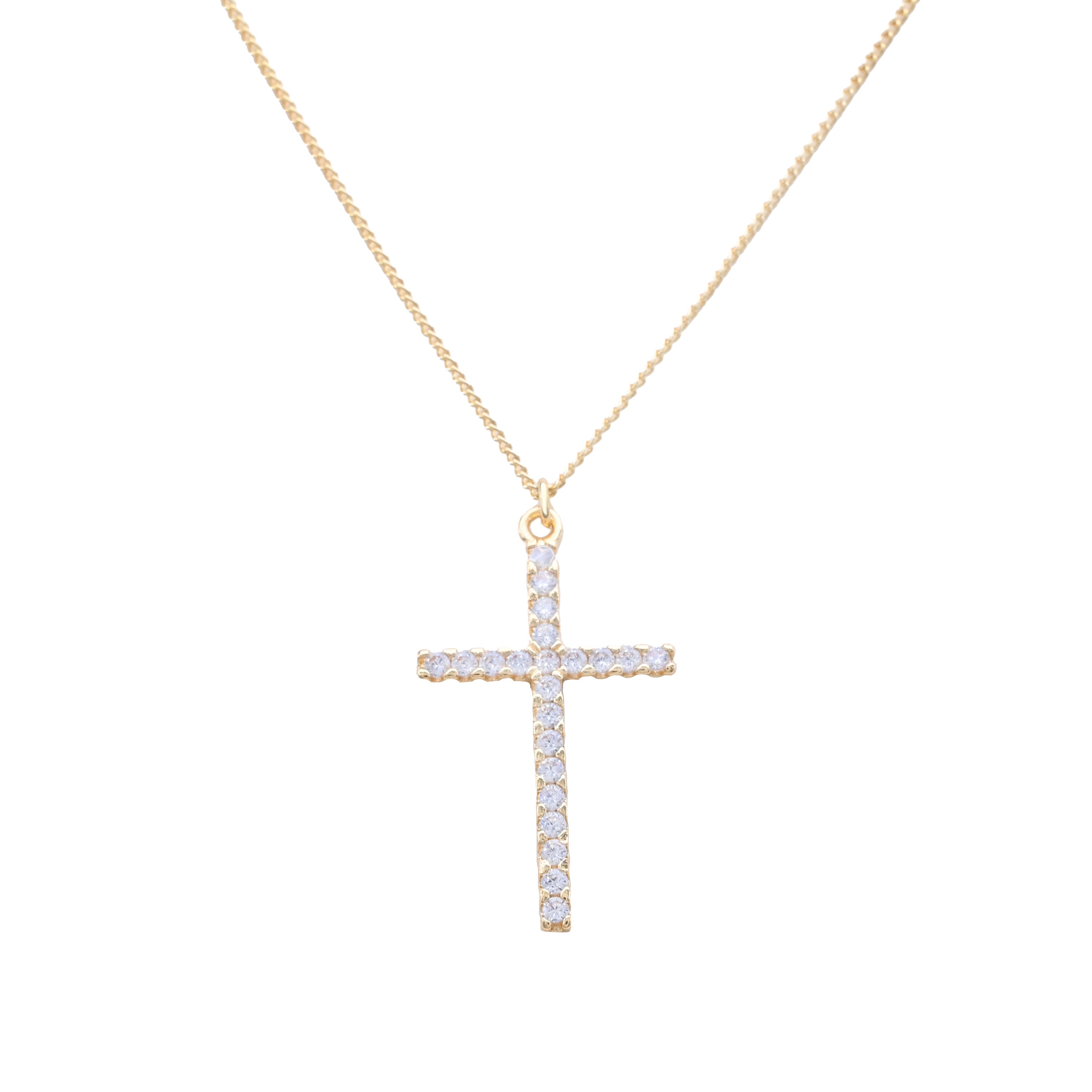 Classic Crystal Cross Necklace