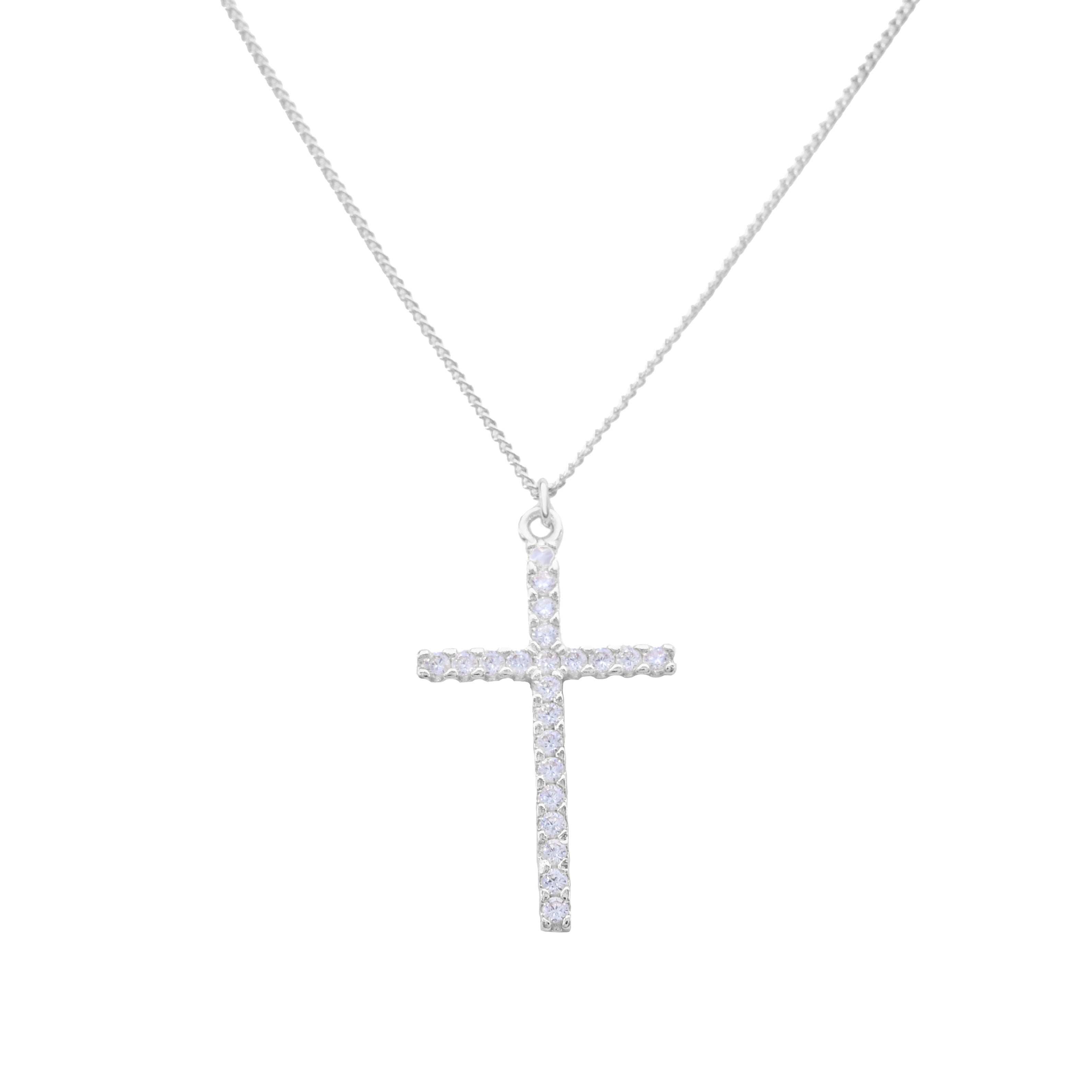 Classic Crystal Cross Necklace