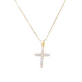 Petite Crystal Cross Necklace