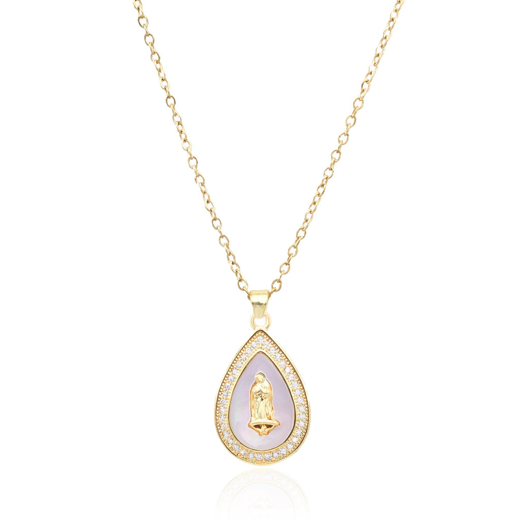 Virgin of Guadalupe Teardrop Necklace