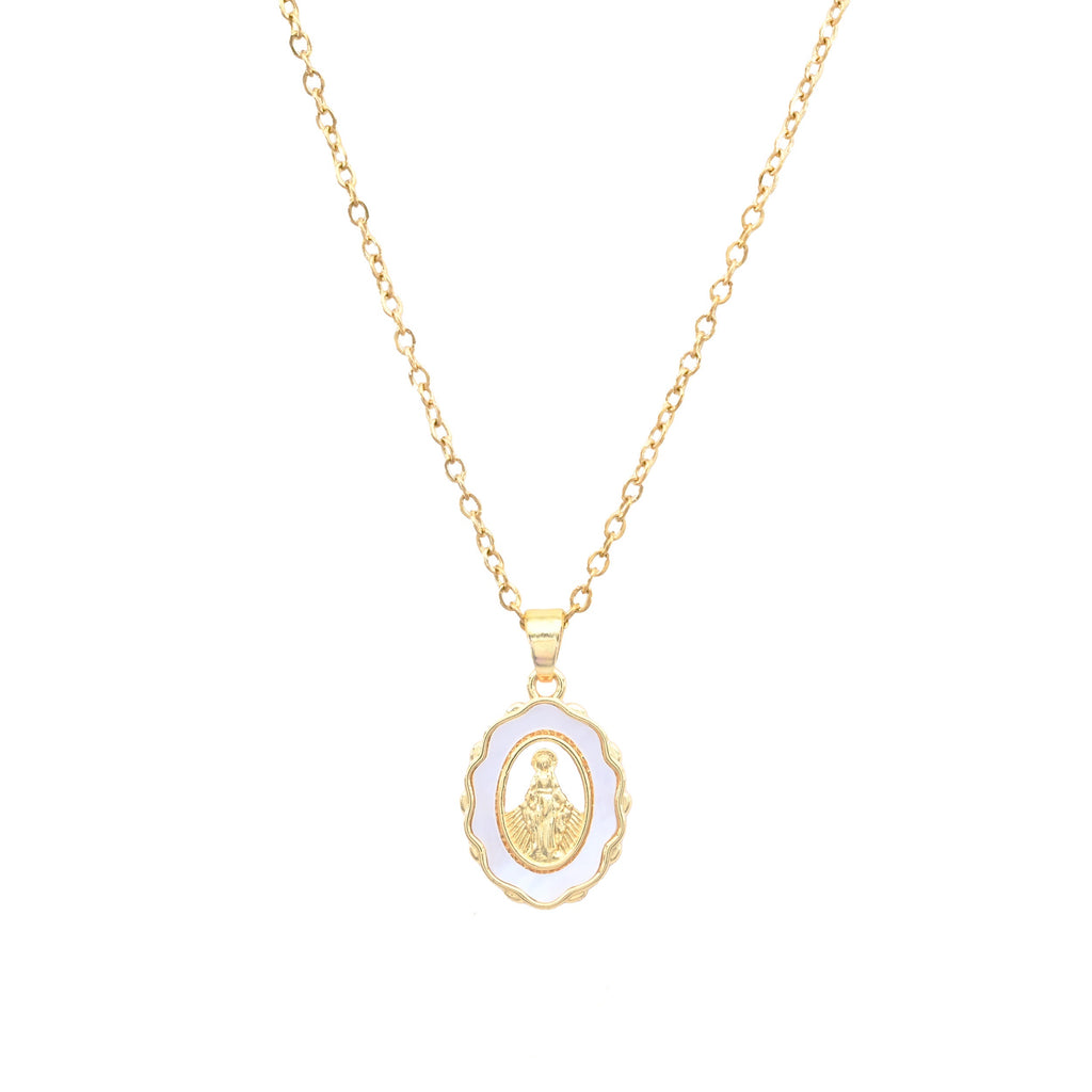 Blessed Mother Medallion Necklace