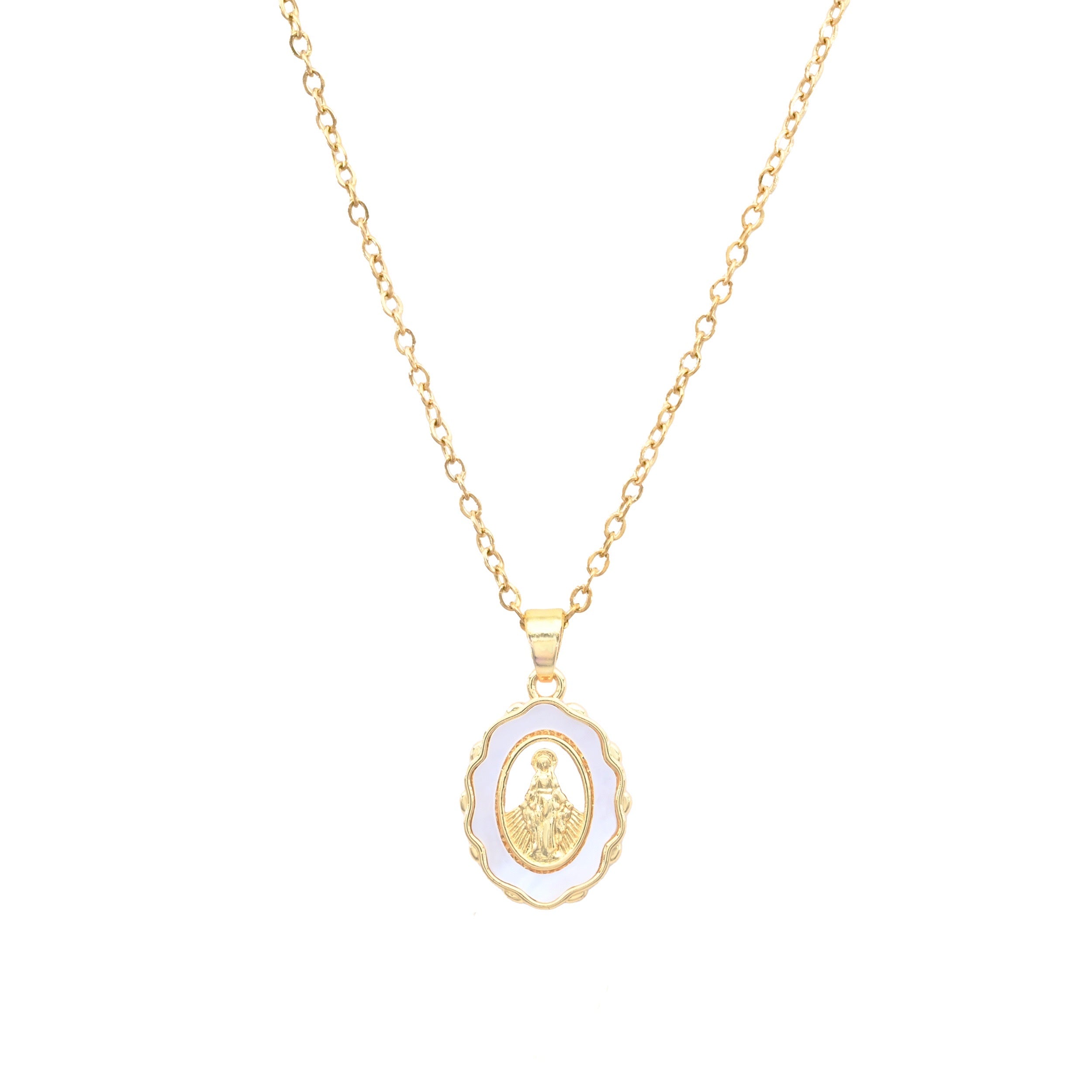 Blessed Mother Medallion Necklace