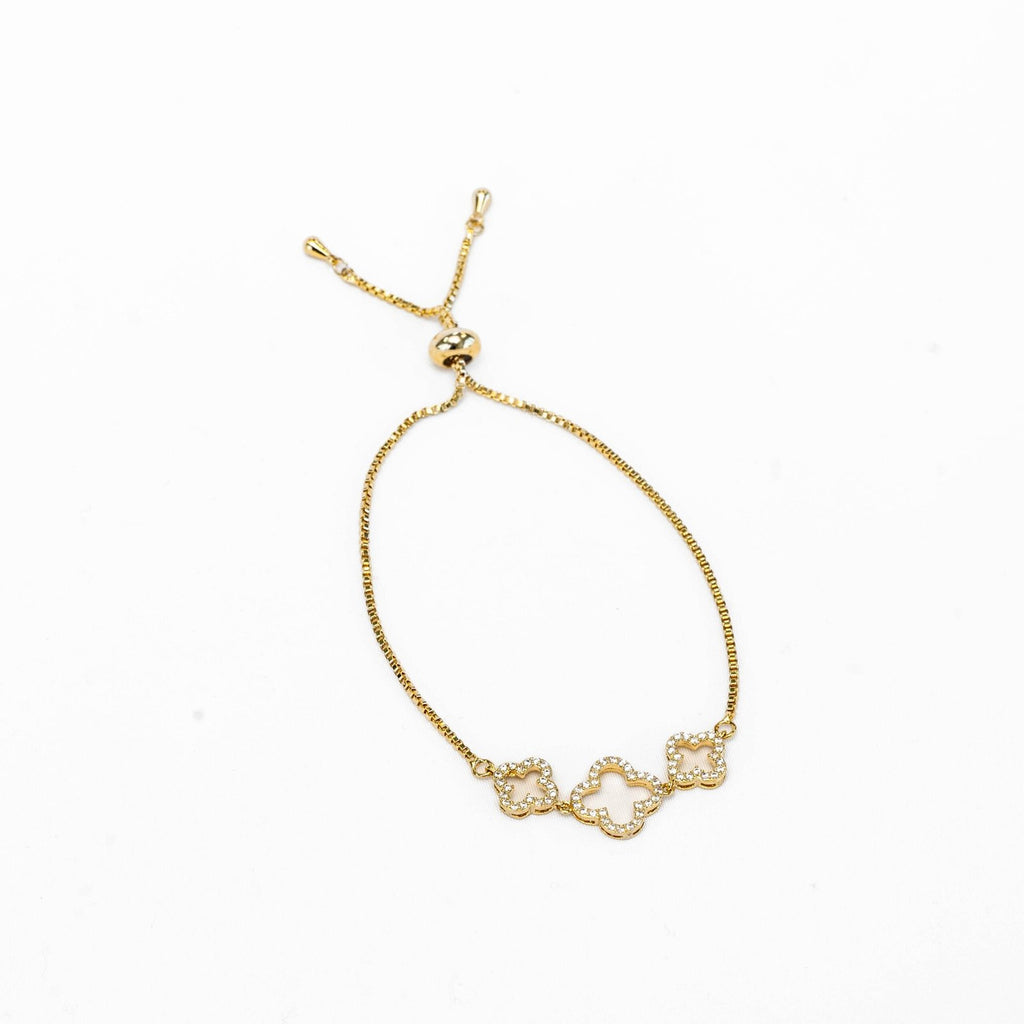 Big Triple Clover Bracelet - Gold