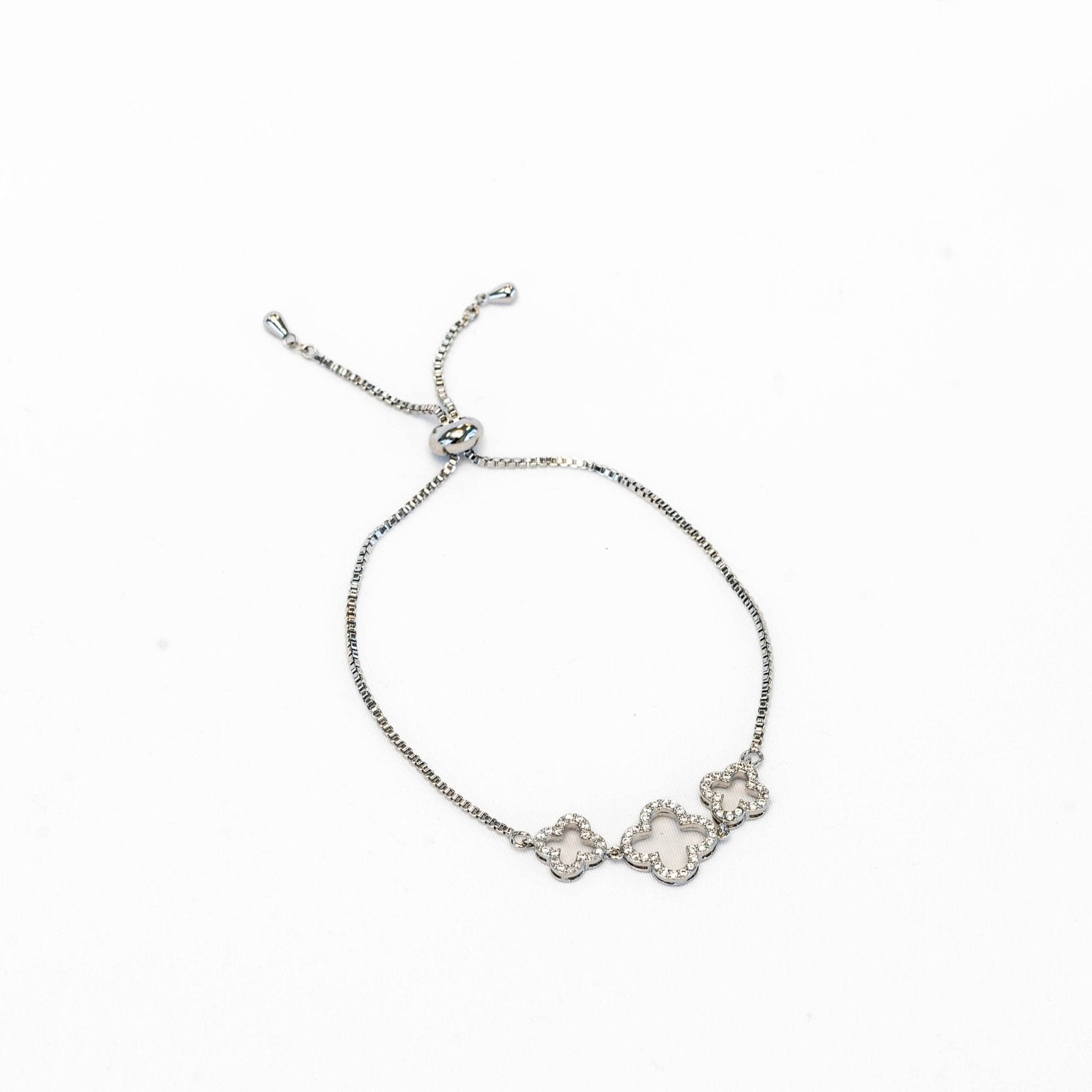 Big Triple Clover Bracelet - Silver