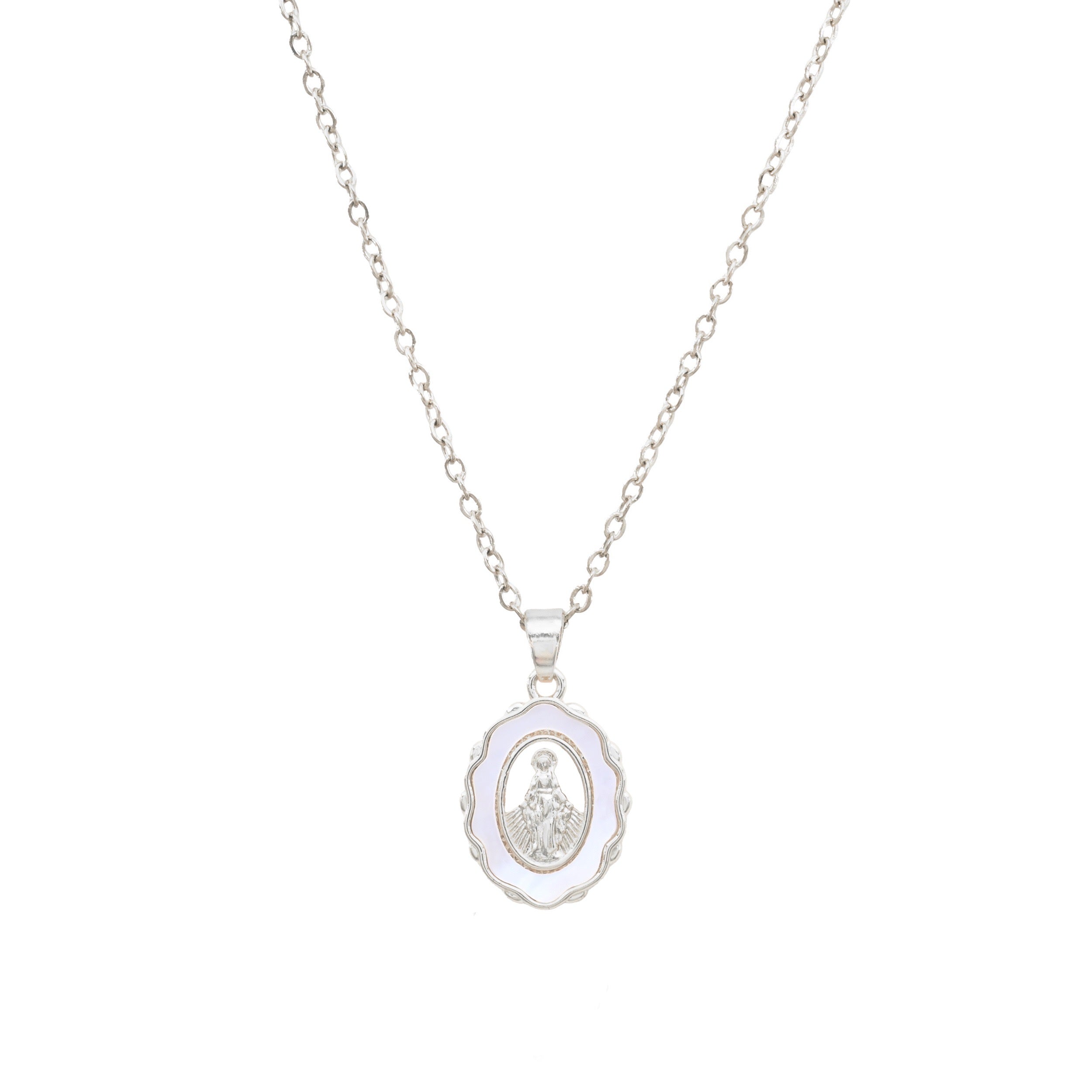 Blessed Mother Medallion Necklace