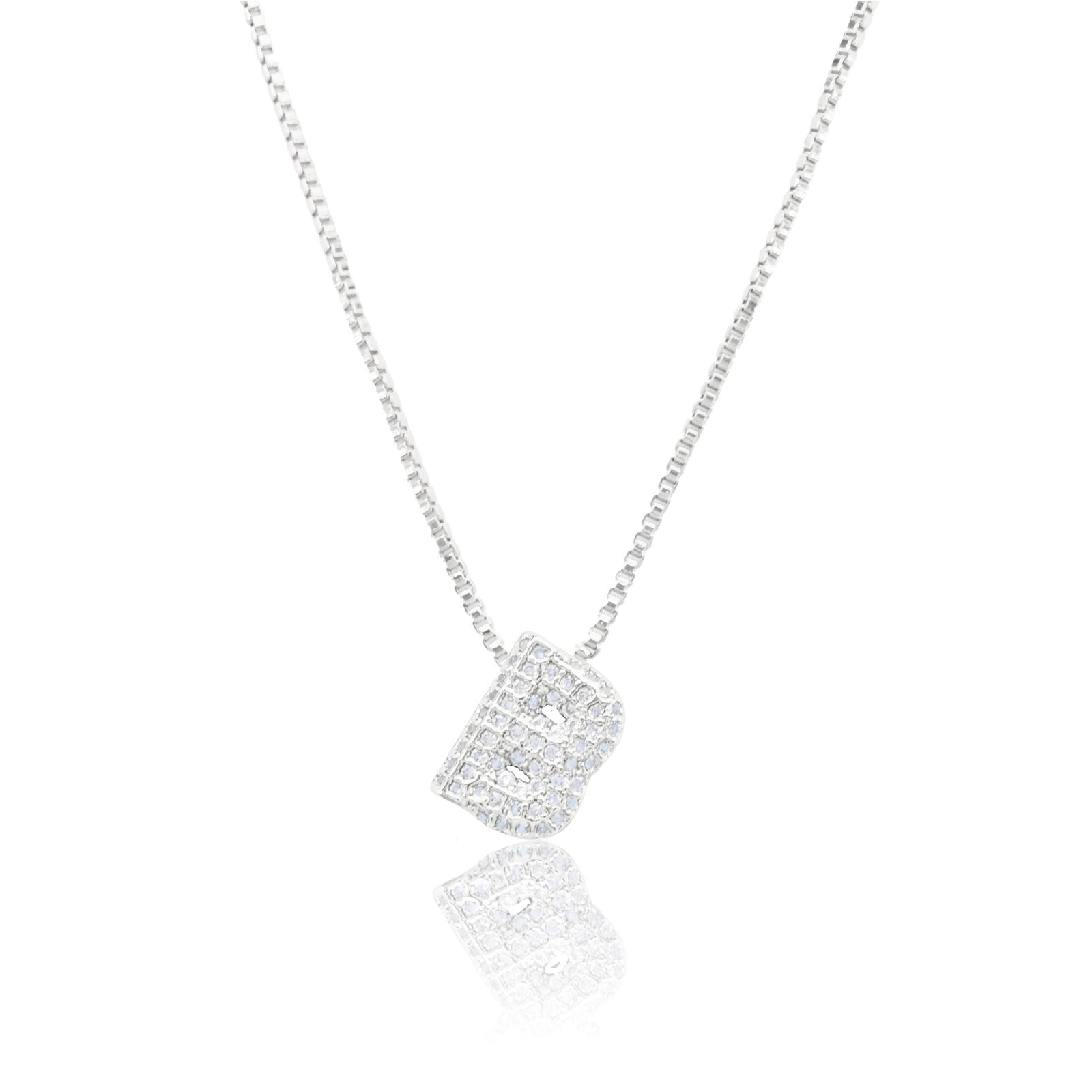 Chunky Initial - Silver, B