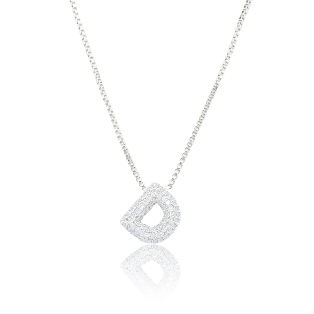Chunky Initial - Silver, D