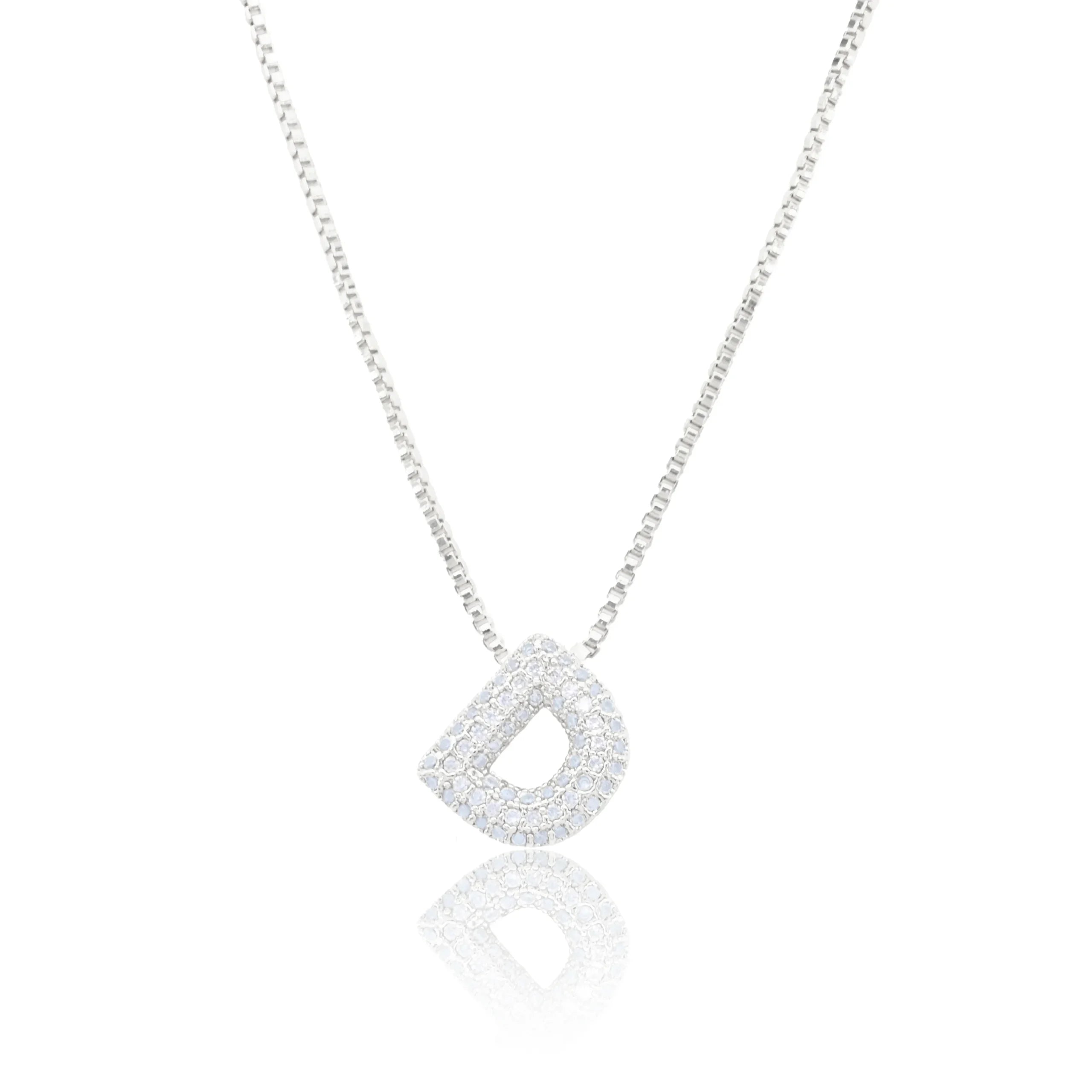 Chunky Initial - Silver, D