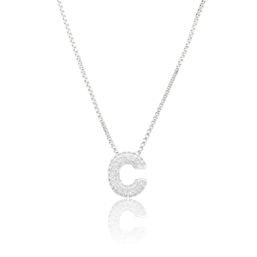 Chunky Initial - Silver, C