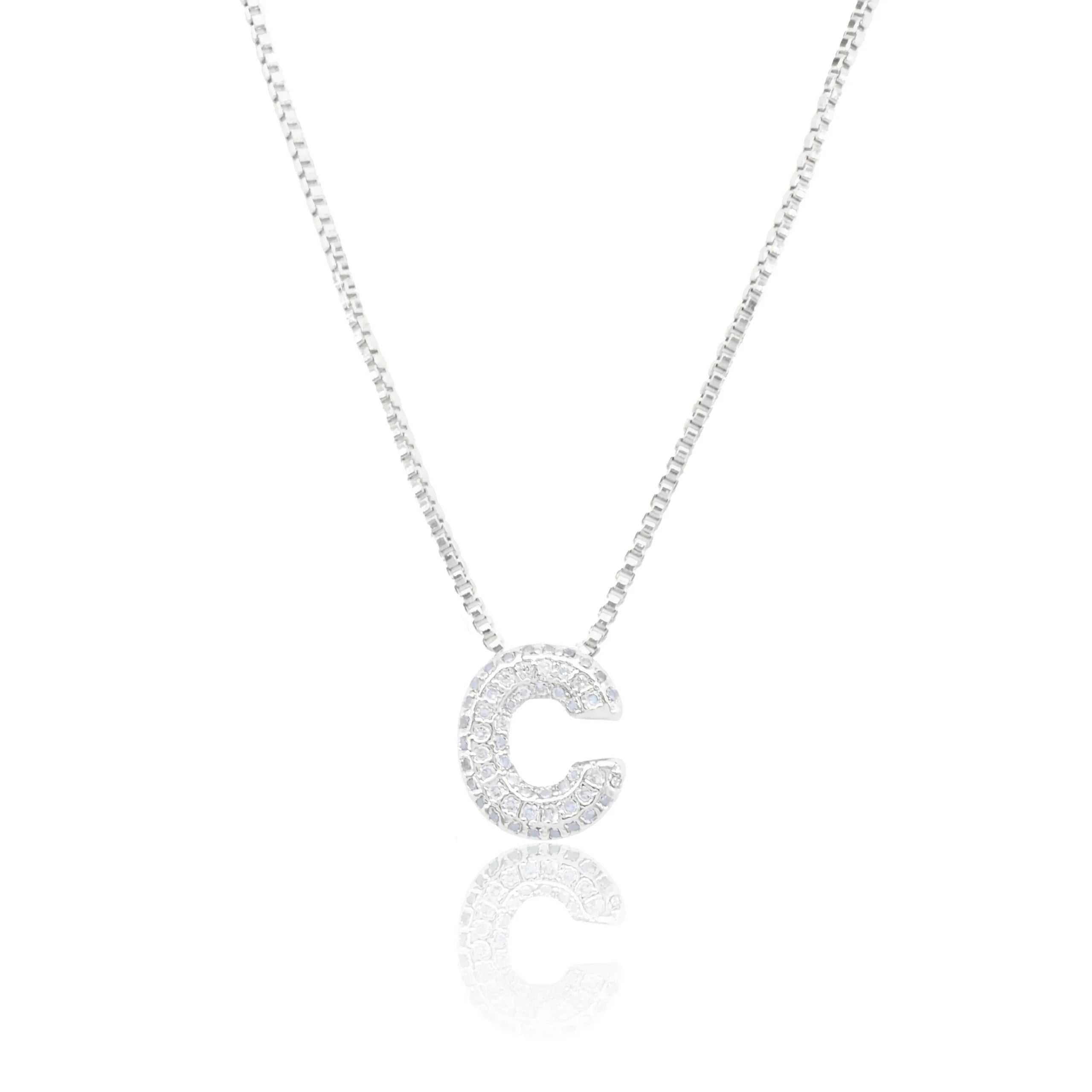 Chunky Initial - Silver, C