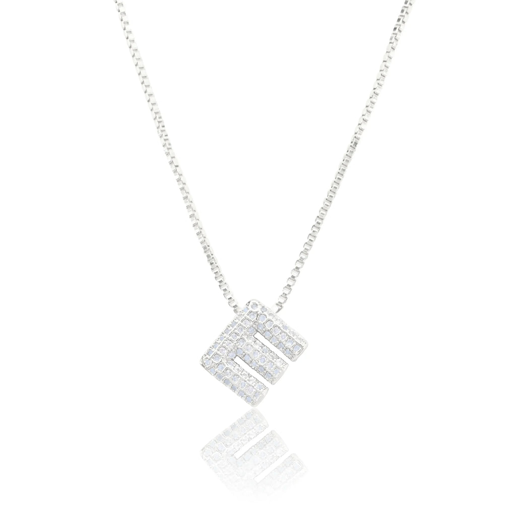 Chunky Initial - Silver, E