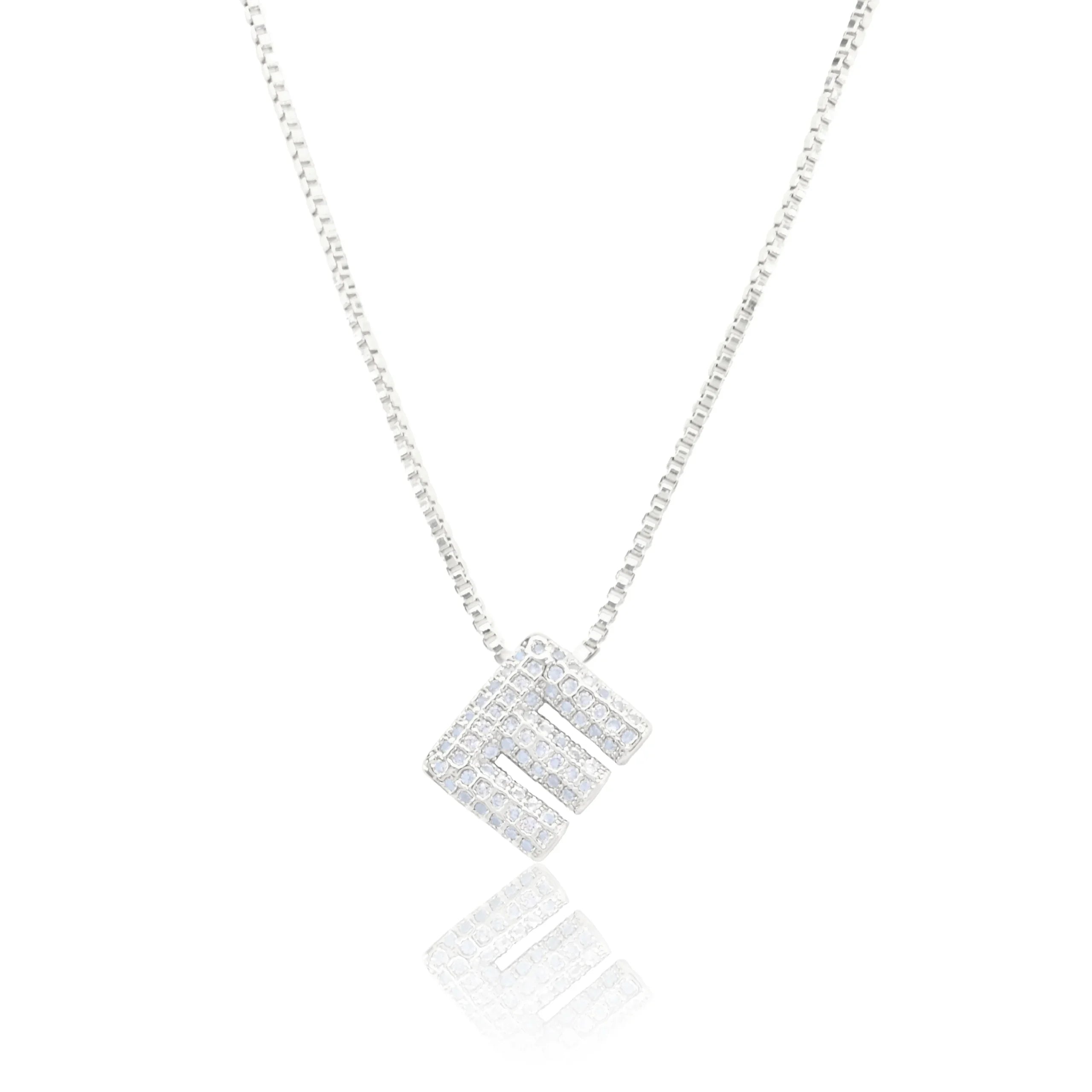 Chunky Initial - Silver, E