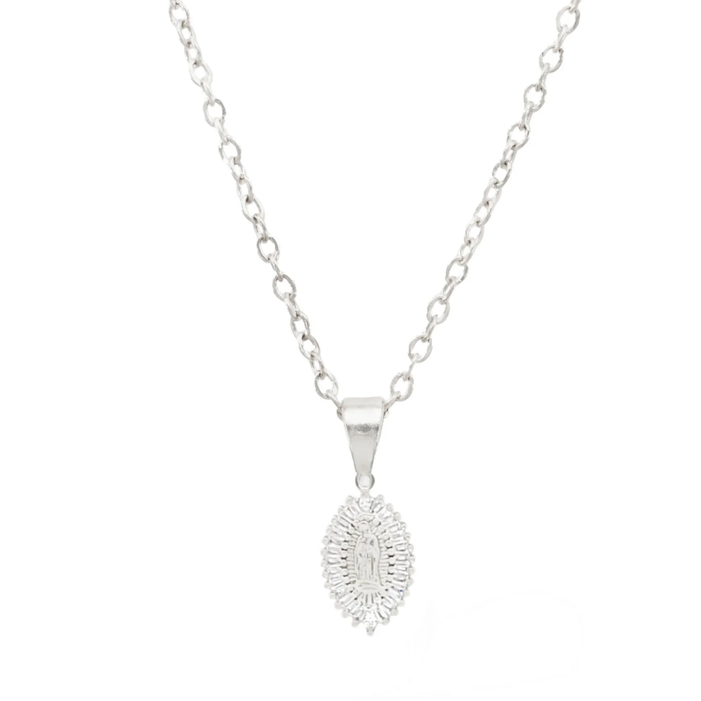 Chunky Medallion Our Lady of Guadalupe - Silver