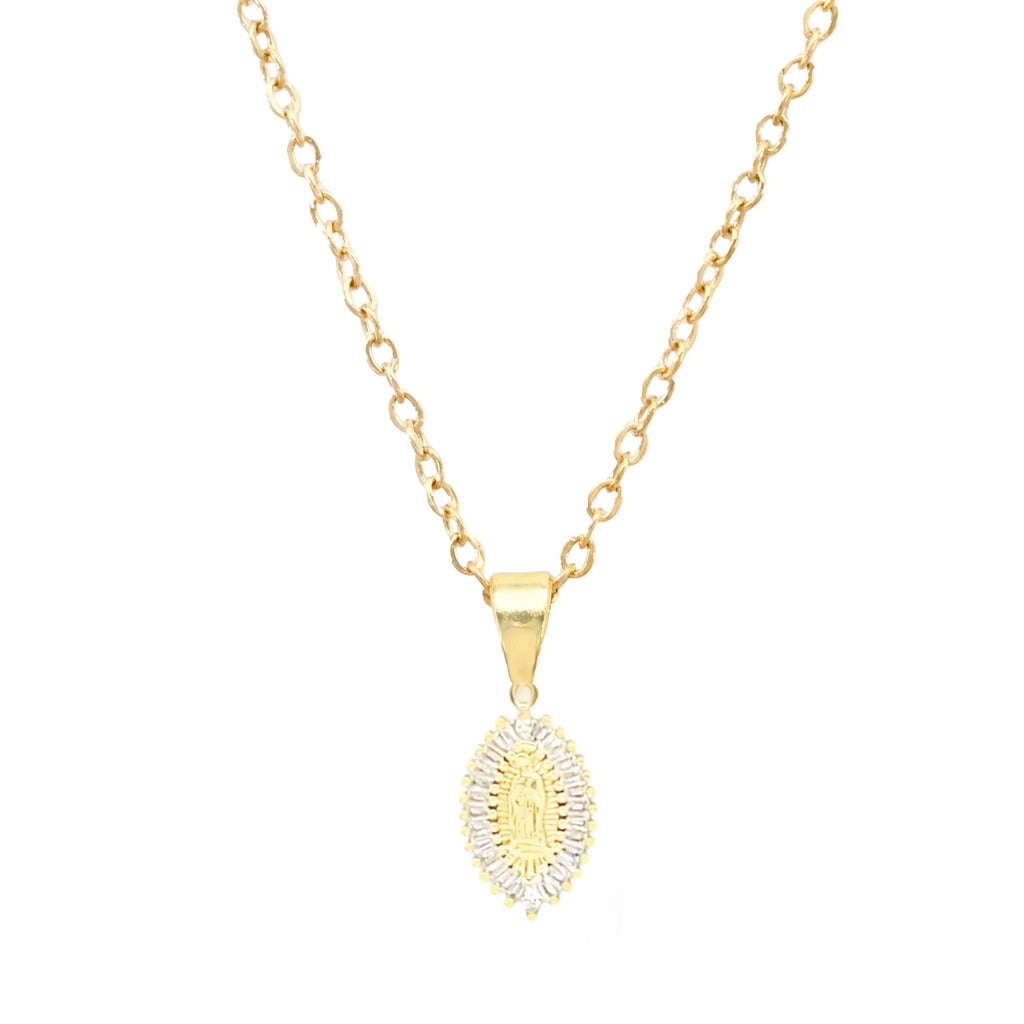 Chunky Medallion Our Lady of Guadalupe - Gold