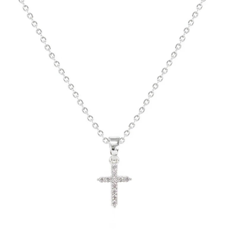 Cross of Cubic Zirconias - Silver