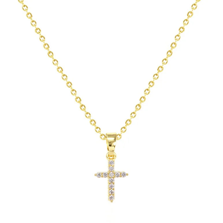 Cross of Cubic Zirconias - Gold