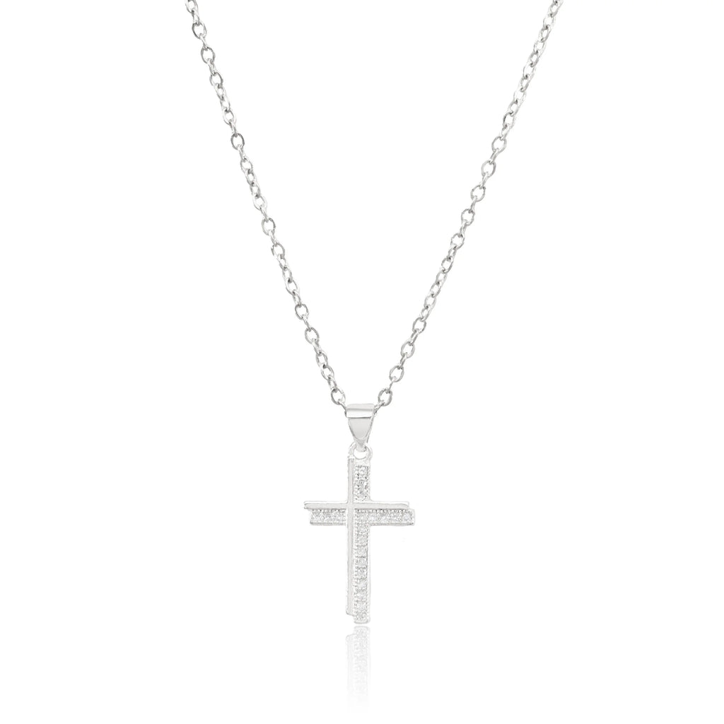Asymmetrical Cross - Silver