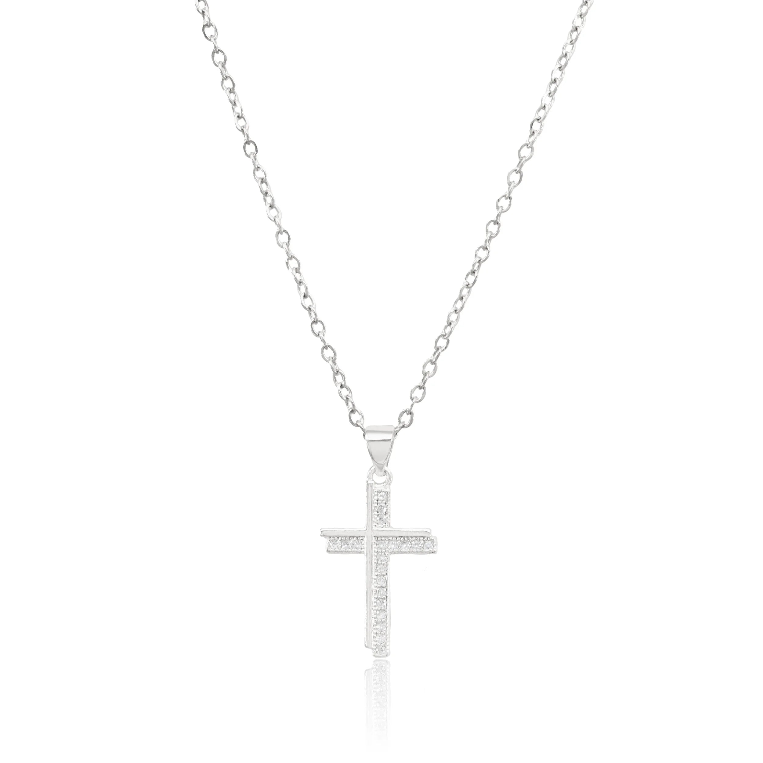 Asymmetrical Cross - Silver