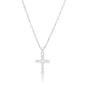 Cross with Cubic Zirconias on Nails - Silver