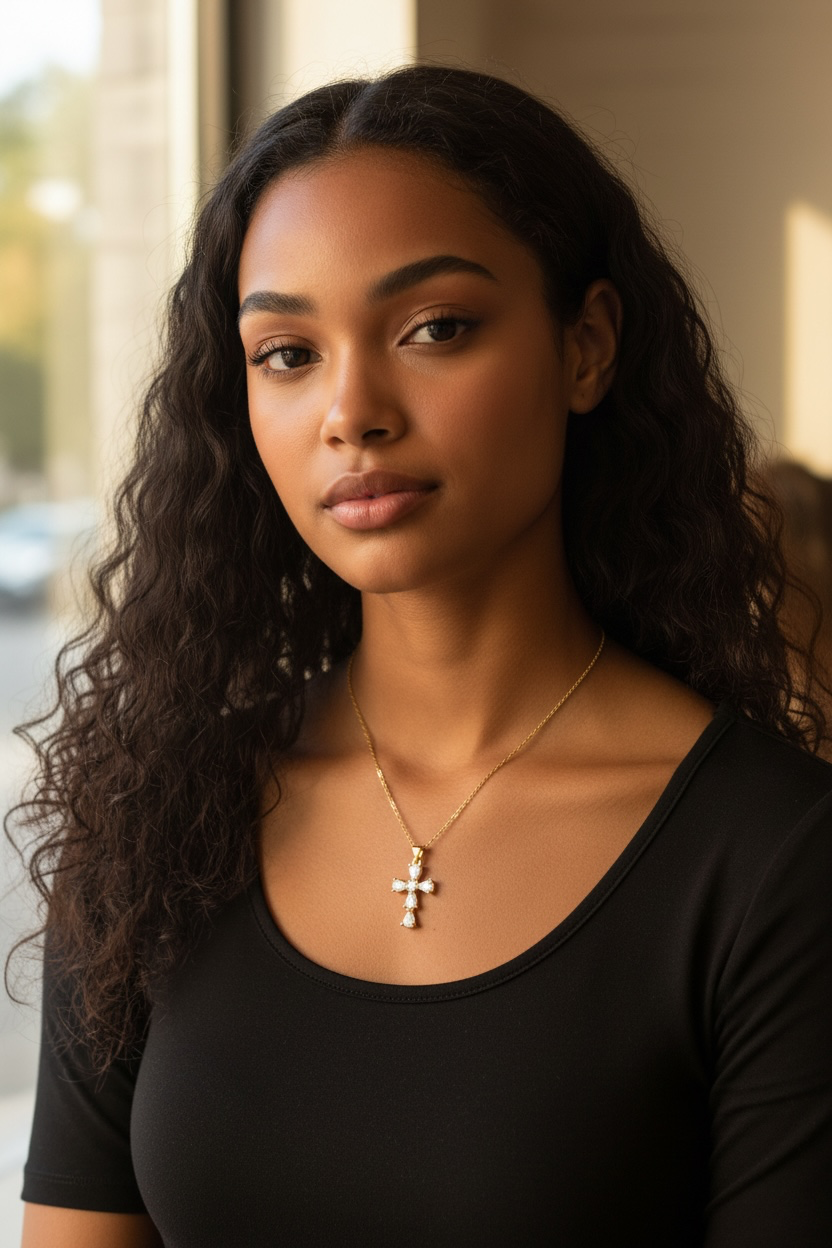 Radiant Cross Necklace
