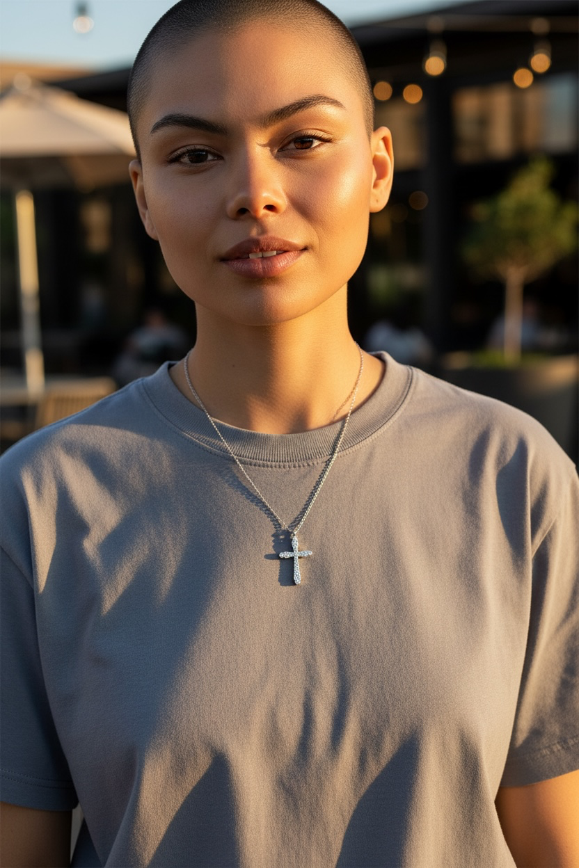 Cross with Cubic Zirconias