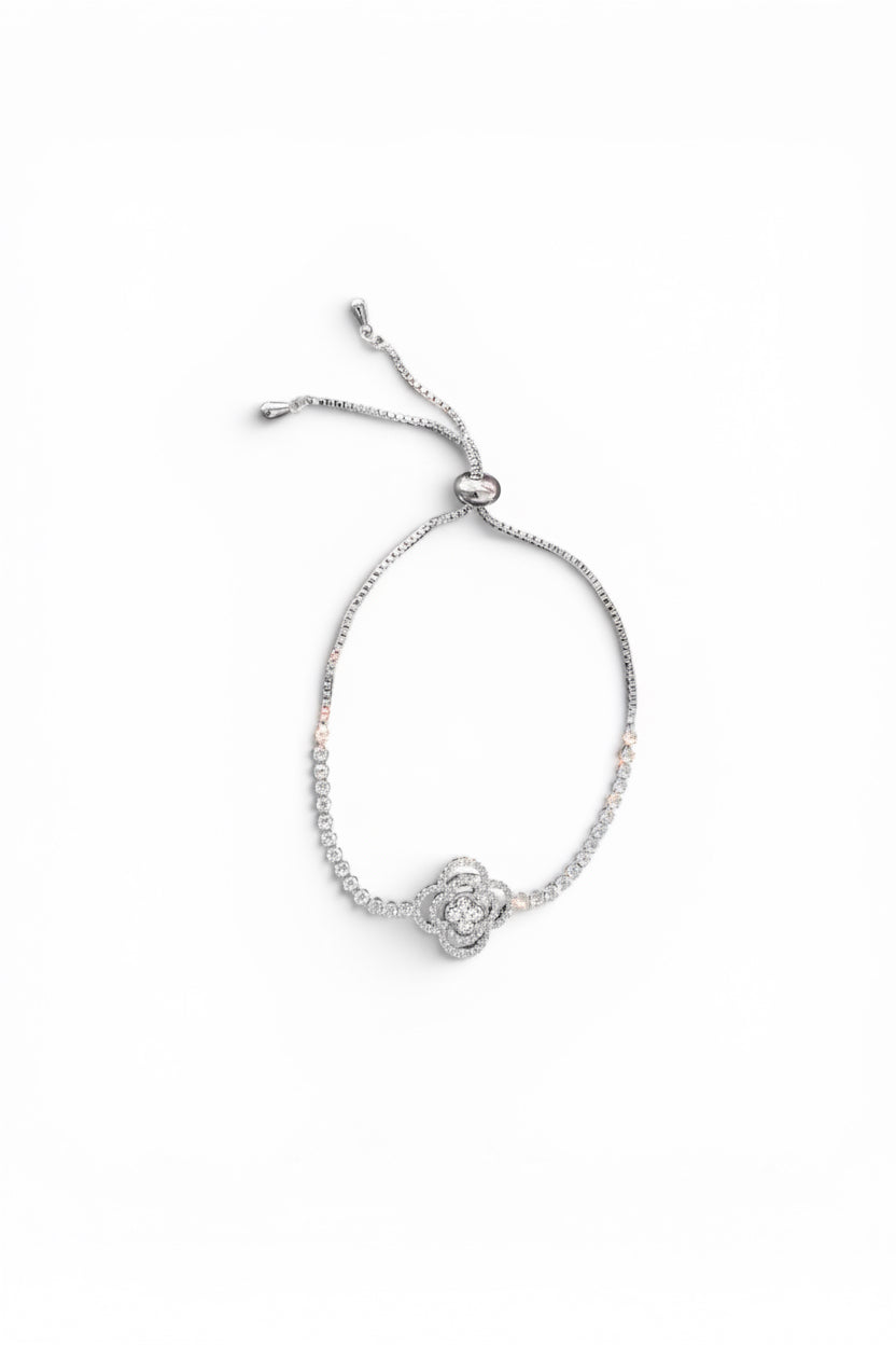 Midnight Clover adjustable bracelet