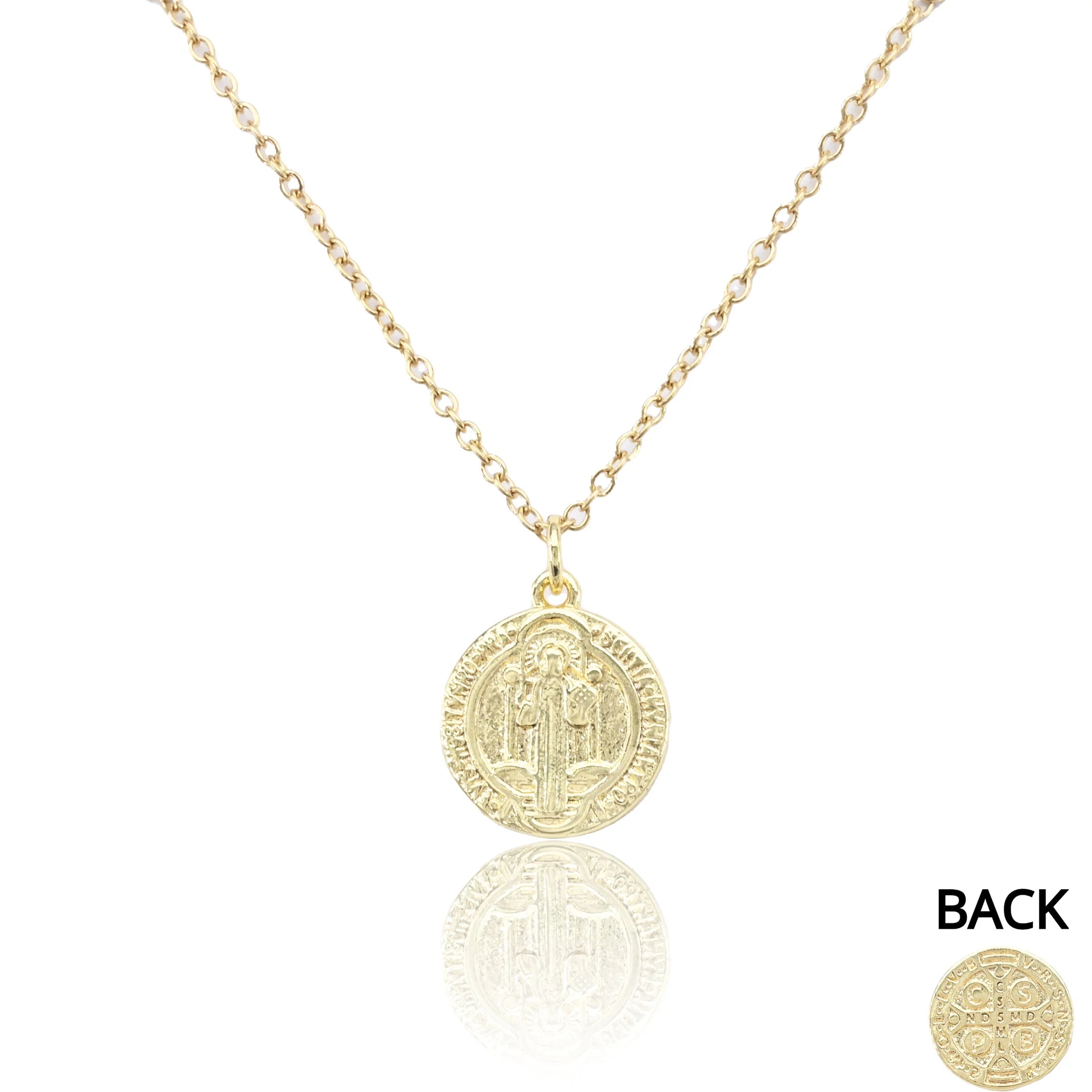 Medium Saint Benedict Medallion - Gold