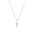 Our Lady of Guadalupe on a Cross - Silver