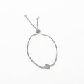 Single Clover With Stones - Silver