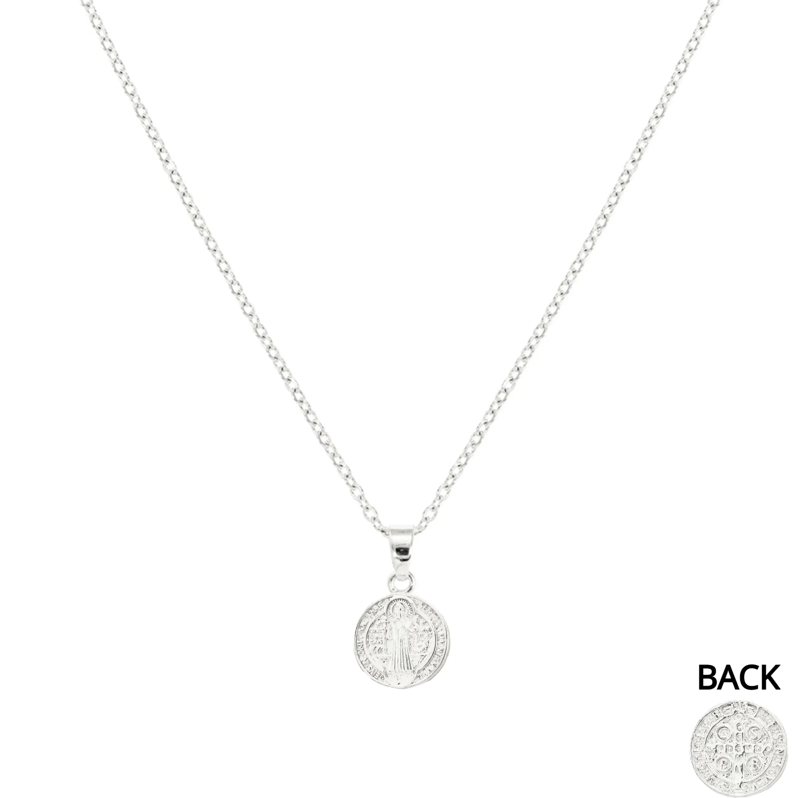 Small Saint Benedict Medallion - Silver