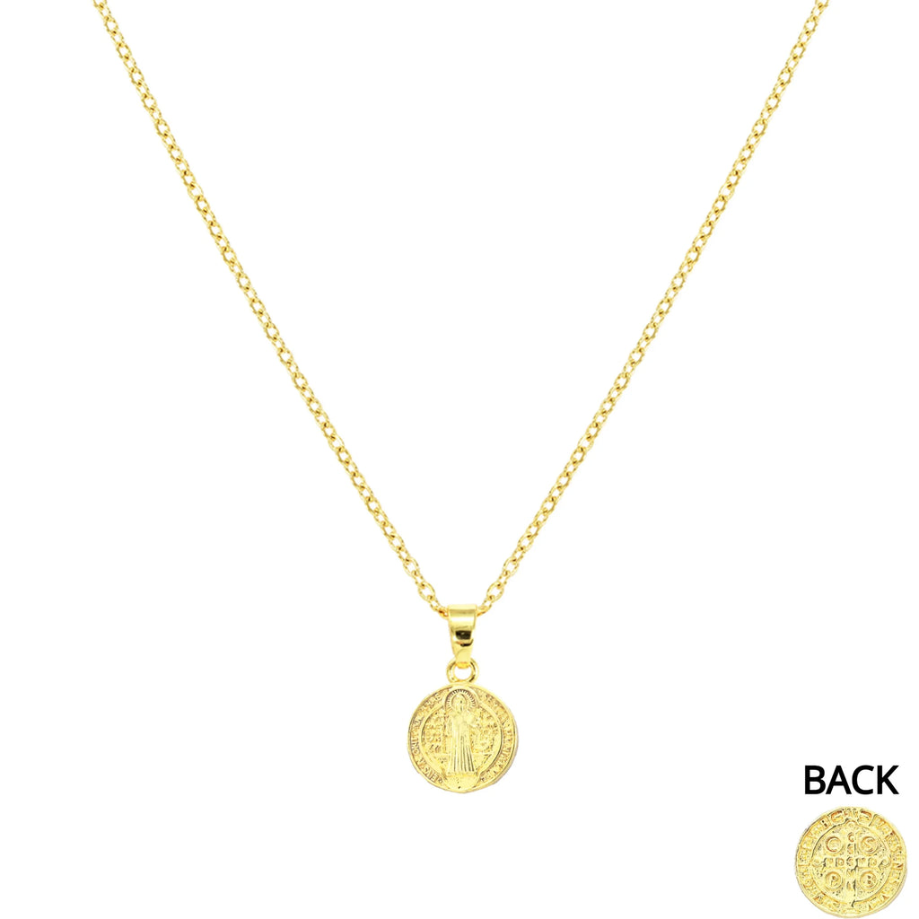 Small Saint Benedict Medallion - Gold