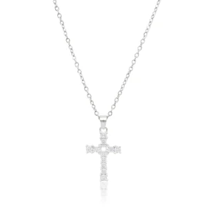 Cross with Cubic Zirconias on Nails
